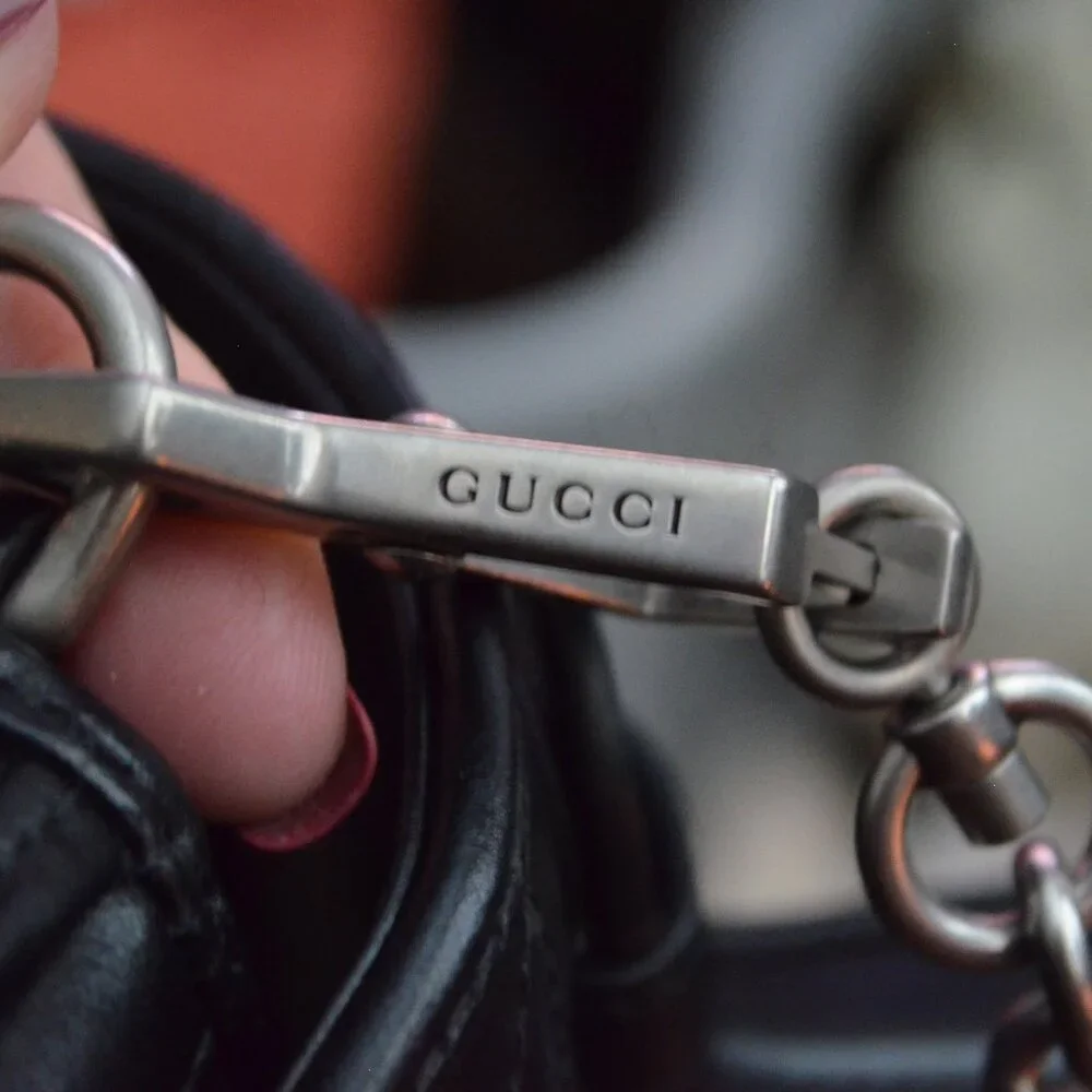 New Gucci GG Black Quilted Marmont Top Handle Shoulder Handbag - Picture 13 of 14